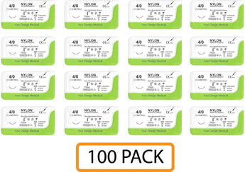 100x Pack of Nylon 4-0 Sutures FIRE SALE