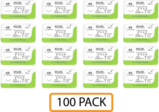 100x Pack of Nylon 4-0 Sutures FIRE SALE